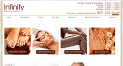 Desktop Screenshot of infinitybeauty.com