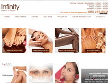 Tablet Screenshot of infinitybeauty.com